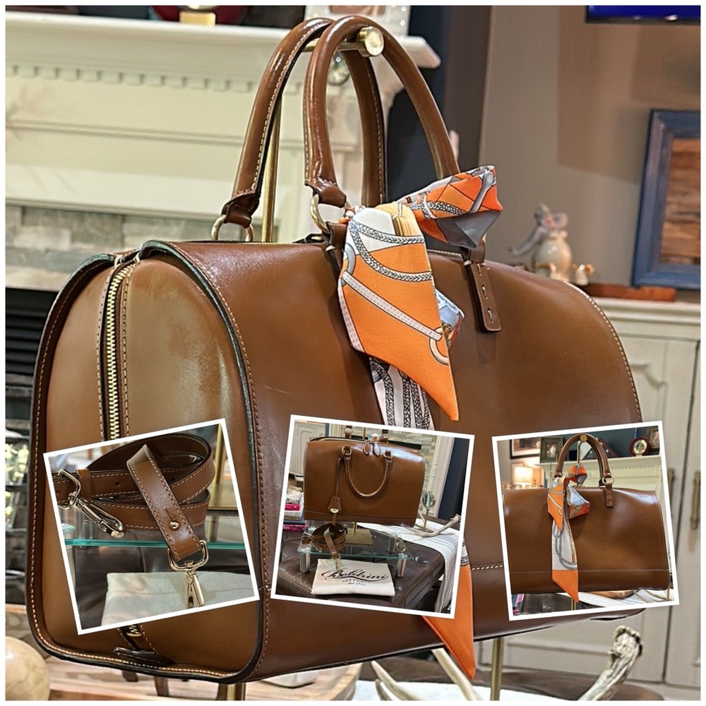 Boldrini Selleria Florentine Vachetta Leather Satchel in Cuoio Brown, EUC - Picture 13 of 16